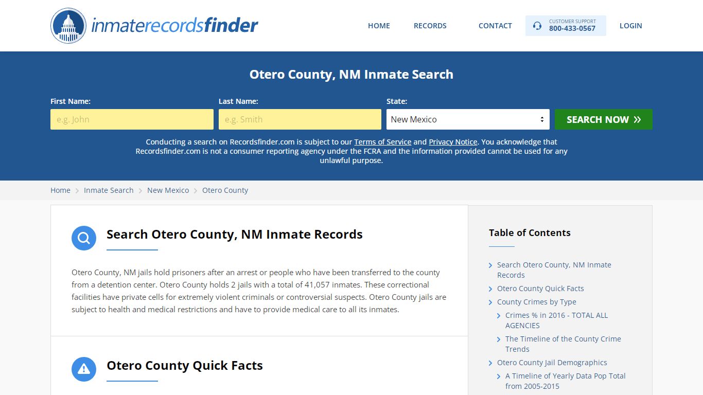 Otero County, NM Inmate Lookup & Jail Records Online